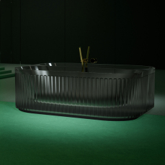 Factory Wholesale Rectangular Fluted Transparent Bathtub TW-8116T