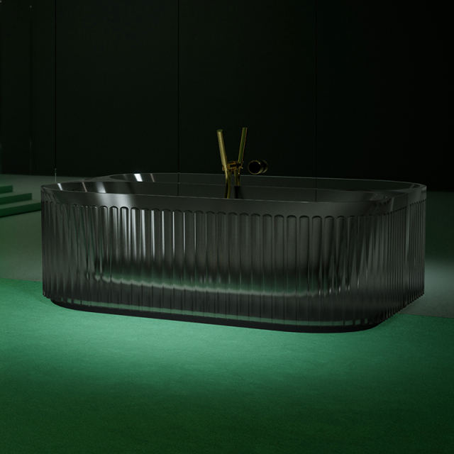 Factory Wholesale Rectangular Fluted Transparent Bathtub TW-8116T