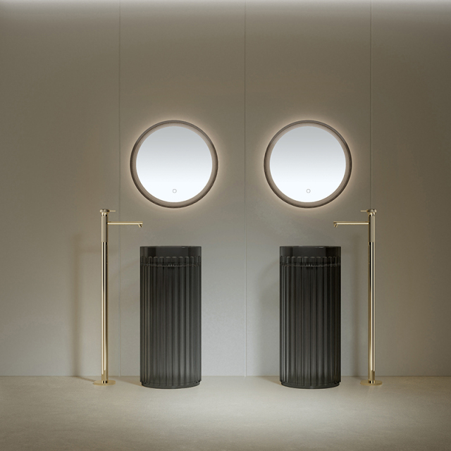 Quality Wholesale Unique Design Round Freestanding Clear Sink Bathroom Wash Basin TW-Z819T