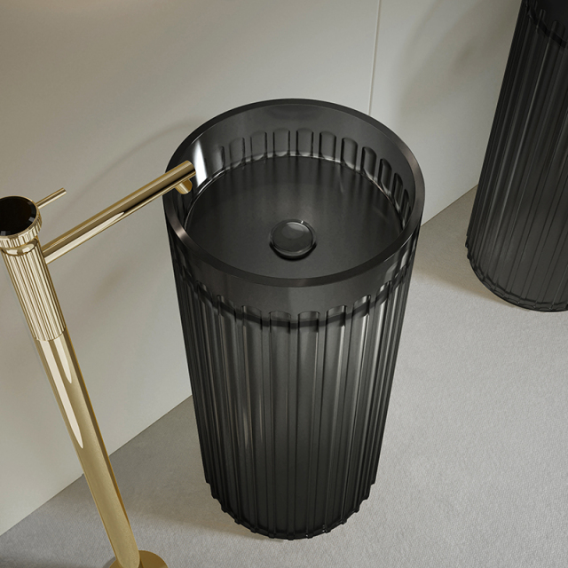 Quality Wholesale Unique Design Round Freestanding Clear Sink Bathroom Wash Basin TW-Z819T