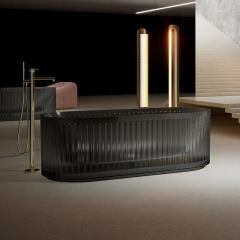 Wholesale Fashion Fluted Freestanding Transparent Bathtub TW-8111T