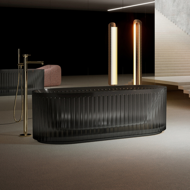 Wholesale Fashion Fluted Freestanding Transparent Bathtub TW-8111T