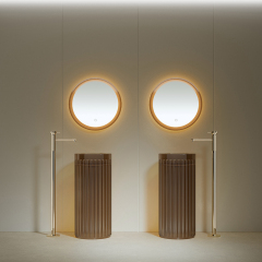 Quality Wholesale Unique Design Round Freestanding Clear Sink Bathroom Wash Basin TW-Z819T