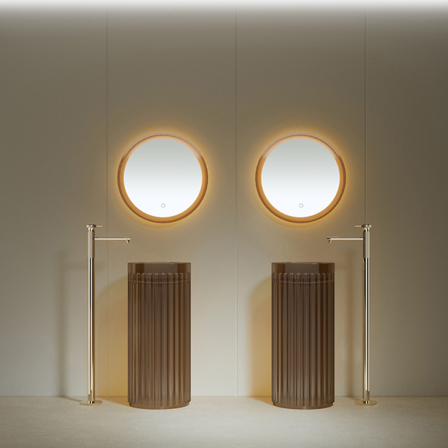 Quality Wholesale Unique Design Round Freestanding Clear Sink Bathroom Wash Basin TW-Z819T