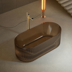 Wholesale Fashion Fluted Freestanding Transparent Bathtub TW-8111T