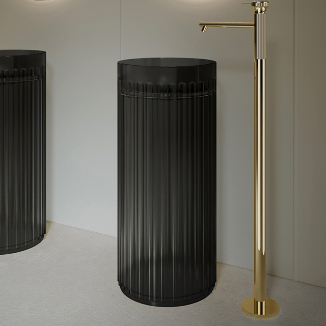 Quality Wholesale Unique Design Round Freestanding Clear Sink Bathroom Wash Basin TW-Z819T