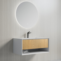 Factory Wholesale Single Under Counter Sink Wall Mounted Hanging Bathroom Vanity Cabinet TW-2500
