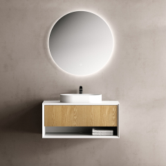 Wholesale High End Quality Single Counter Top Sink Wall Mounted Hanging Bathroom Vanity Cabinet TW-2200
