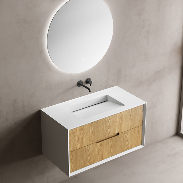 Popular Wholesale Designer Single Under Counter Sink Floating Bathroom Vanity Cabinet TW-2801