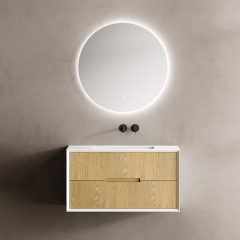 Popular Wholesale Designer Single Under Counter Sink Floating Bathroom Vanity Cabinet TW-2801