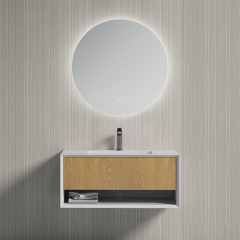 Factory Wholesale Single Under Counter Sink Wall Mounted Hanging Bathroom Vanity Cabinet TW-2500