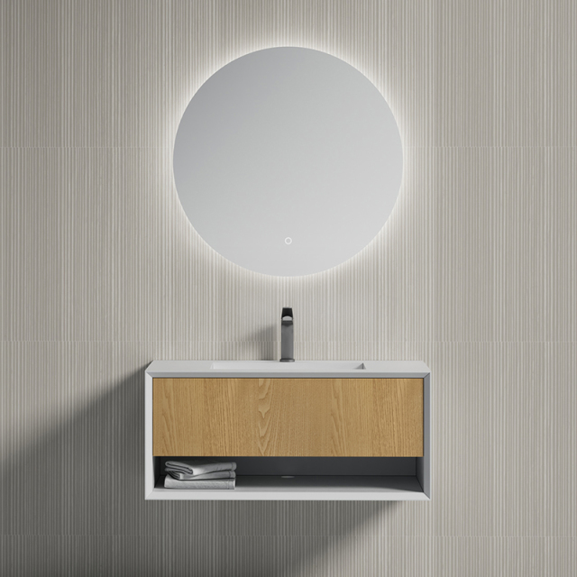 Factory Wholesale Single Under Counter Sink Wall Mounted Hanging Bathroom Vanity Cabinet TW-2500