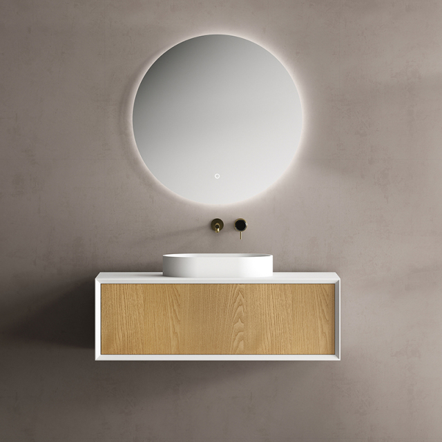 China Wholesale Factory Single Counter Top Sink Wall Mounted Hanging Bathroom Vanity Cabinet TW-2201