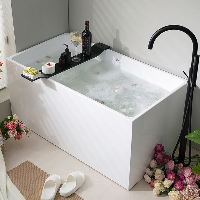 Hot Style Wholesale Colorful Rectangle Freestanding Acrylic Bathtub XA-185