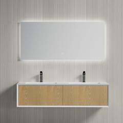 Supplier Double Under Counter Sink Floating Bathroom Vanity Cabinet TW-2502