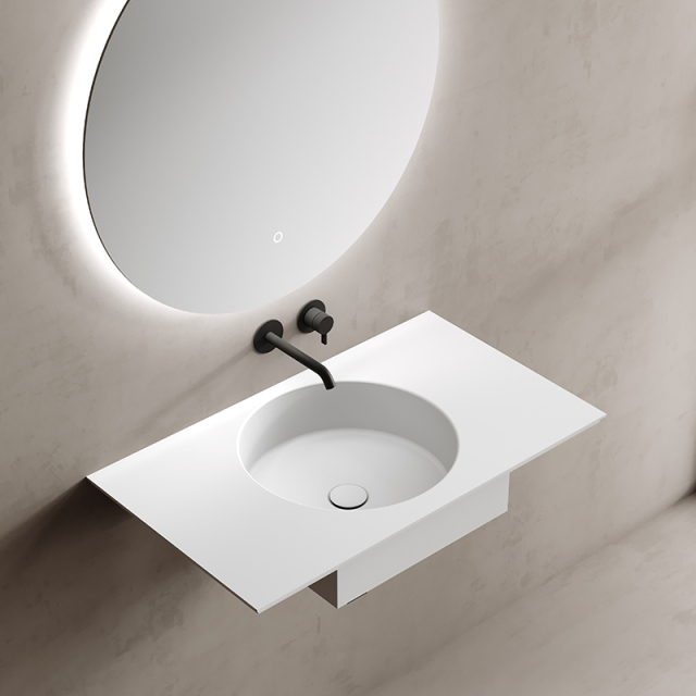 China Wholesale Factory Artificial Stone Sink Wall Hung Wash Basin TW-G295