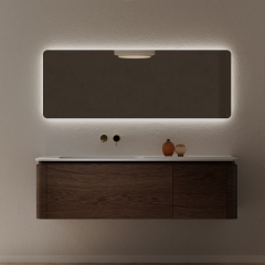 Wholesale Fashion Single Sink Wood Grain Wall Mounted Bathroom Cabinet Unit TW-5503