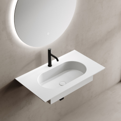 China Wholesale Factory Artificial Stone Sink Wall Hung Wash Basin TW-G291