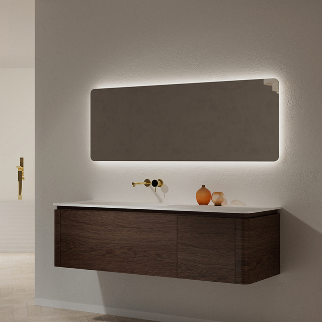 Wholesale Fashion Single Sink Wood Grain Wall Mounted Bathroom Cabinet Unit TW-5503