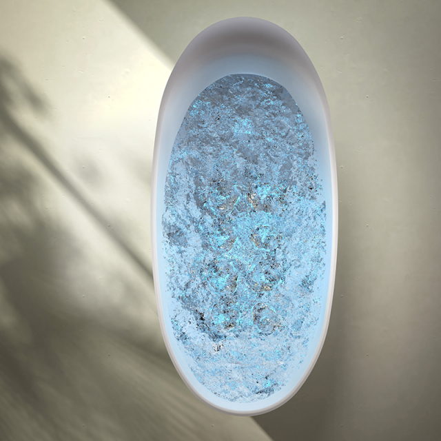 Quality Wholesale Unique Design Solid Surface Oval Bubble Constant Temperature Heated Massage Bathtub MR-88812M