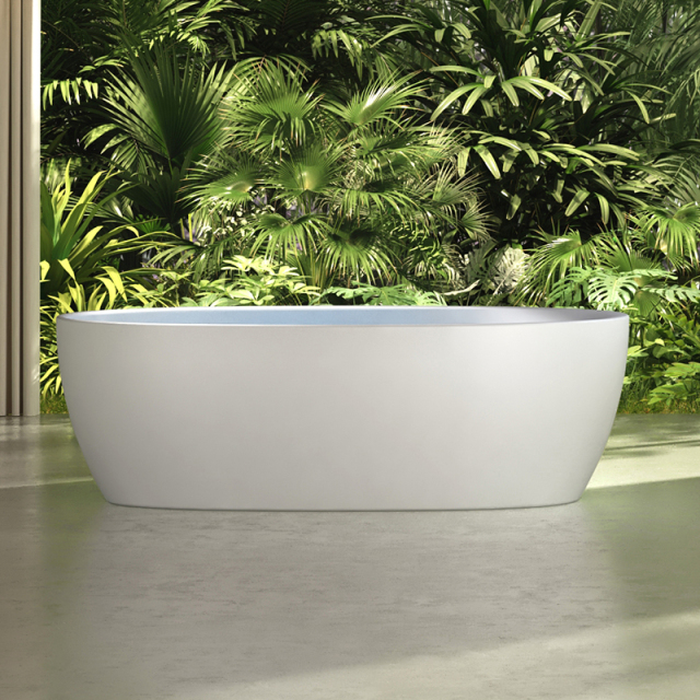Quality Wholesale Unique Design Solid Surface Oval Bubble Constant Temperature Heated Massage Bathtub MR-88811M