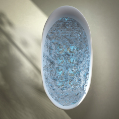 Quality Wholesale Unique Design Solid Surface Oval Bubble Constant Temperature Heated Massage Bathtub MR-88811M