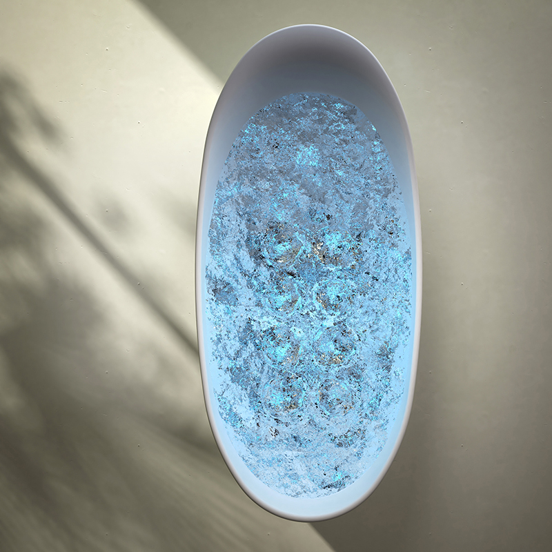 Quality Wholesale Unique Design Solid Surface Oval Bubble Constant Temperature Heated Massage Bathtub MR-88813M