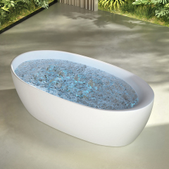 Quality Wholesale Unique Design Solid Surface Oval Bubble Constant Temperature Heated Massage Bathtub MR-88811M