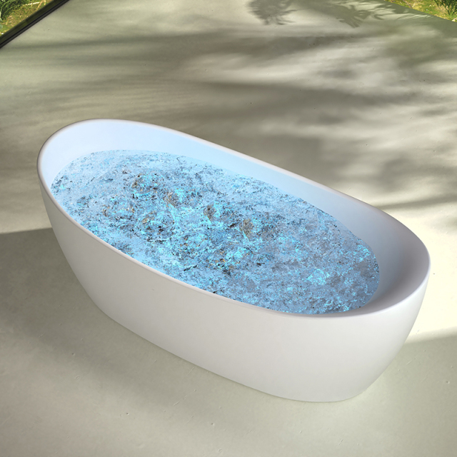 Quality Wholesale Unique Design Solid Surface Oval Bubble Constant Temperature Heated Massage Bathtub MR-88813M