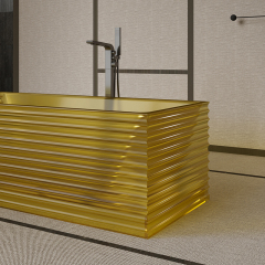 Wholesale High End Quality Fluted Freestanding Transparent Bathtub MR-T88805