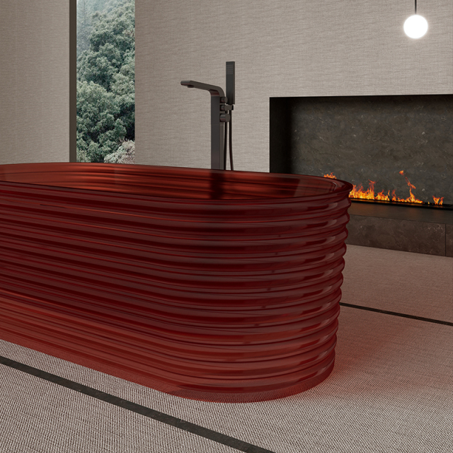 Wholesale High End Quality Fluted Freestanding Transparent Bathtub MR-T88801