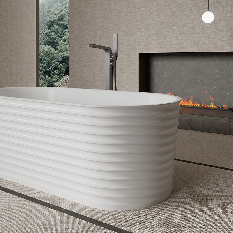Wholesale High End Quality Freestanding Irregular Fluted Bathtub MR-88801