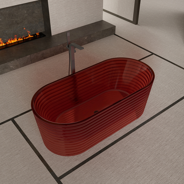 Wholesale High End Quality Fluted Freestanding Transparent Bathtub MR-T88801