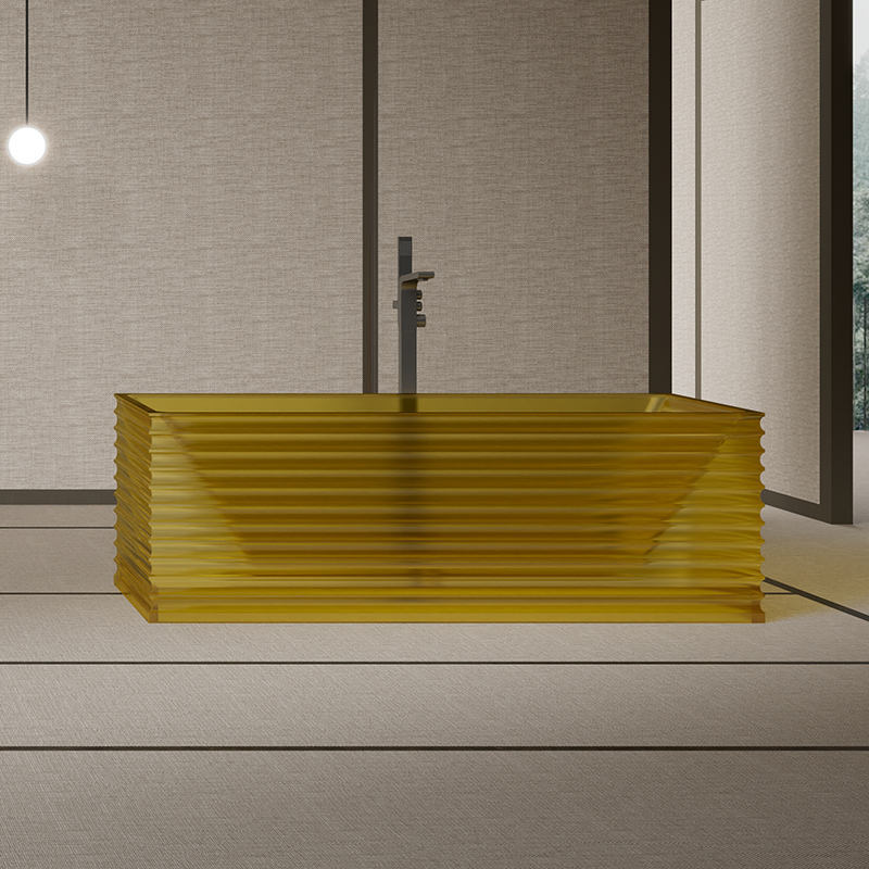 Wholesale High End Quality Fluted Freestanding Transparent Bathtub MR-T88805