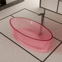 Wholesale High End Quality Fluted Freestanding Transparent Bathtub MR-T88807