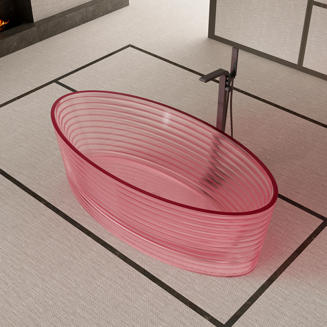Wholesale High End Quality Fluted Freestanding Transparent Bathtub MR-T88807