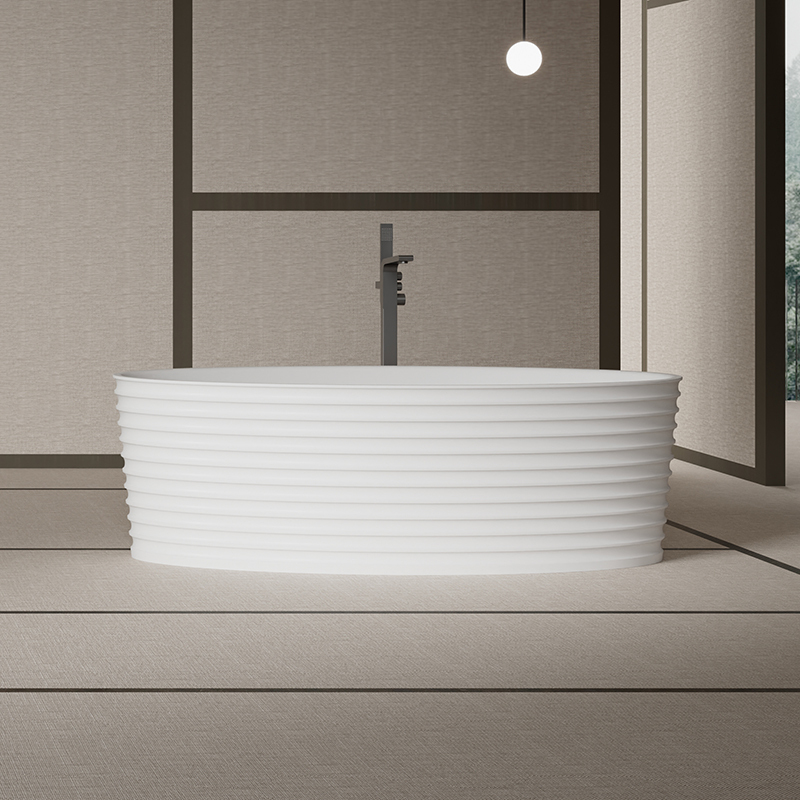Factory Supply Quality Assurance Freestanding Fluted Bathtub MR-88807