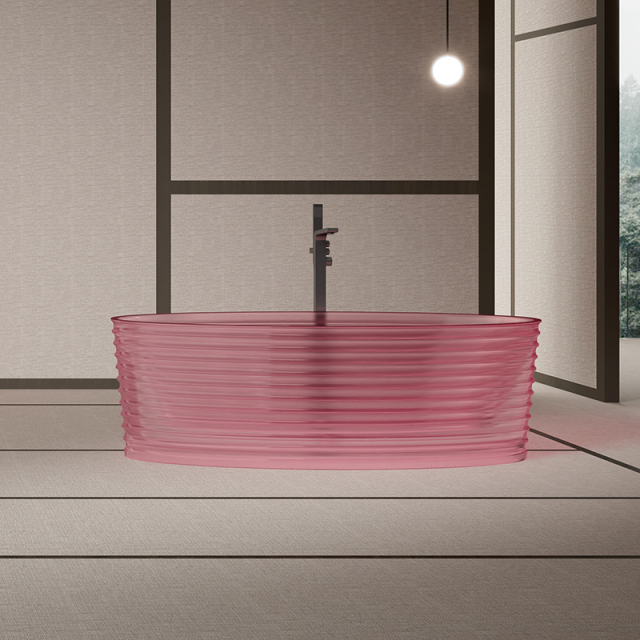 Wholesale High End Quality Fluted Freestanding Transparent Bathtub MR-T88807
