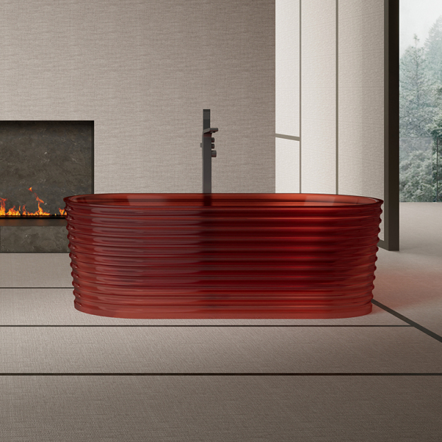 Wholesale High End Quality Fluted Freestanding Transparent Bathtub MR-T88801