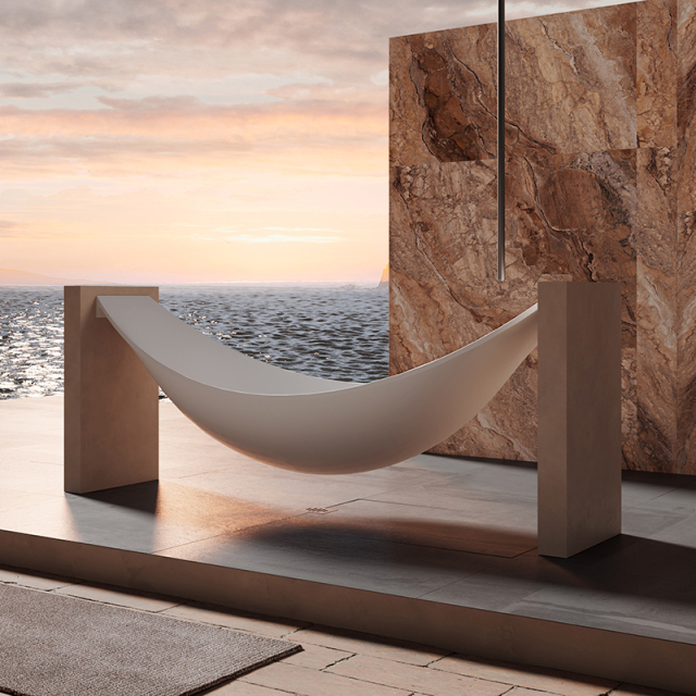 Wholesale Fashion Freestanding Solid Surface Floating Hammock Bathtub MR-88899