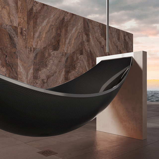 Wholesale Fashion Freestanding Solid Surface Floating Hammock Bathtub MC-88899