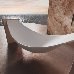 Wholesale Fashion Freestanding Solid Surface Floating Hammock Bathtub MR-88899