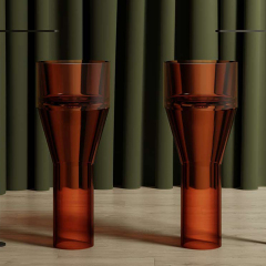 Wholesale Fashion Transparent Resin Pedestal Wash Basin MR-Z1101T