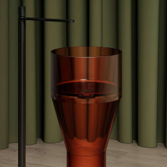 Wholesale Fashion Transparent Resin Pedestal Wash Basin MR-Z1101T