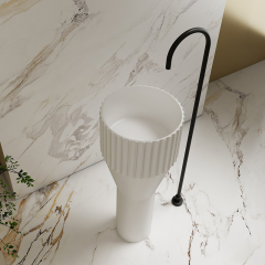 Wholesale Price Solid Surface Freestanding Wash Basin MR-Z1201