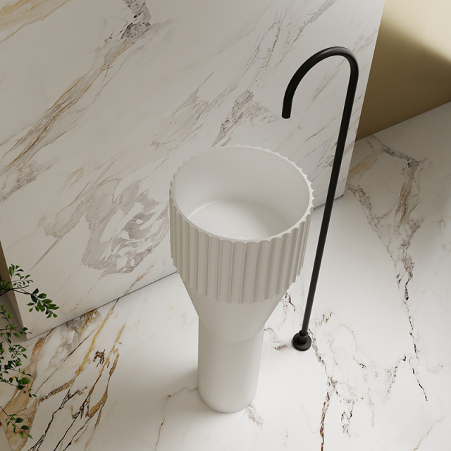 Wholesale Price Solid Surface Freestanding Wash Basin MR-Z1201