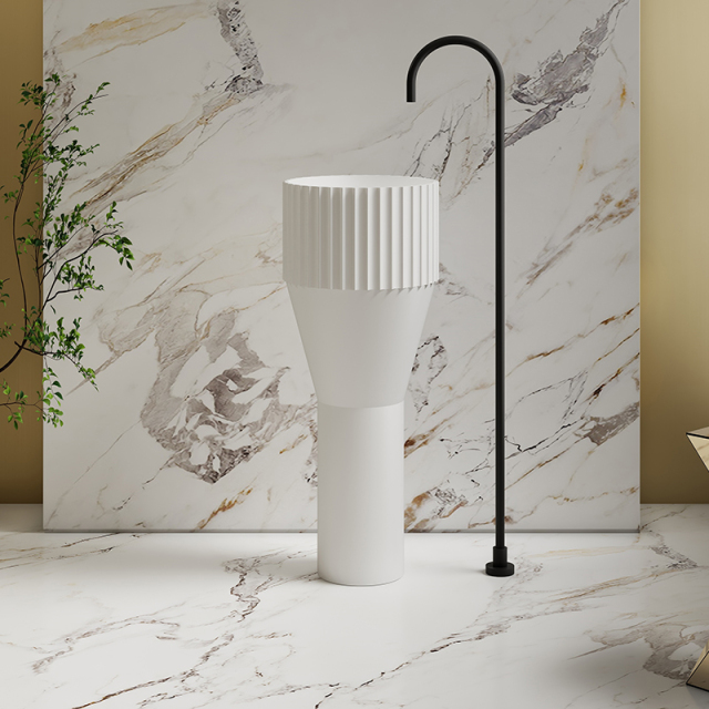 Wholesale Price Solid Surface Freestanding Wash Basin MR-Z1201