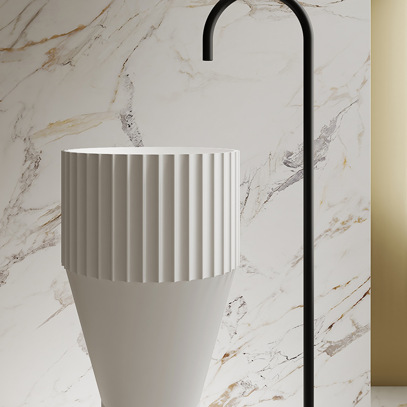 Wholesale Price Solid Surface Freestanding Wash Basin MR-Z1201