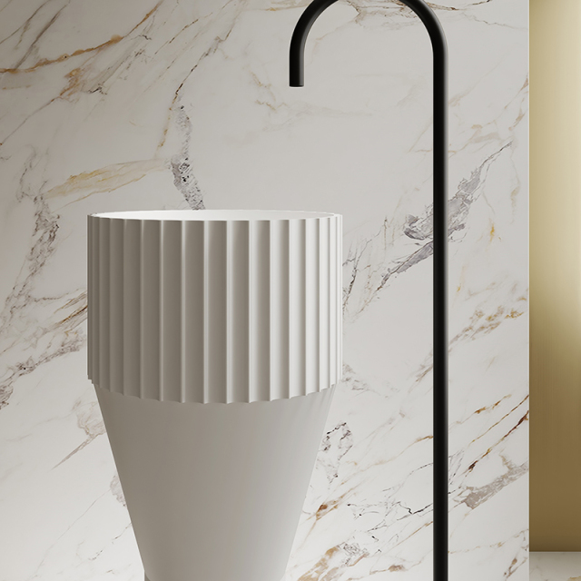 Wholesale Price Solid Surface Freestanding Wash Basin MR-Z1201