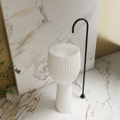 Wholesale Price Solid Surface Freestanding Wash Basin MR-Z1203